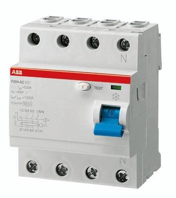 Устройство защитного отключения  4П  25А   30мА  ABB  F204  тип АС  2CSF204001R1250